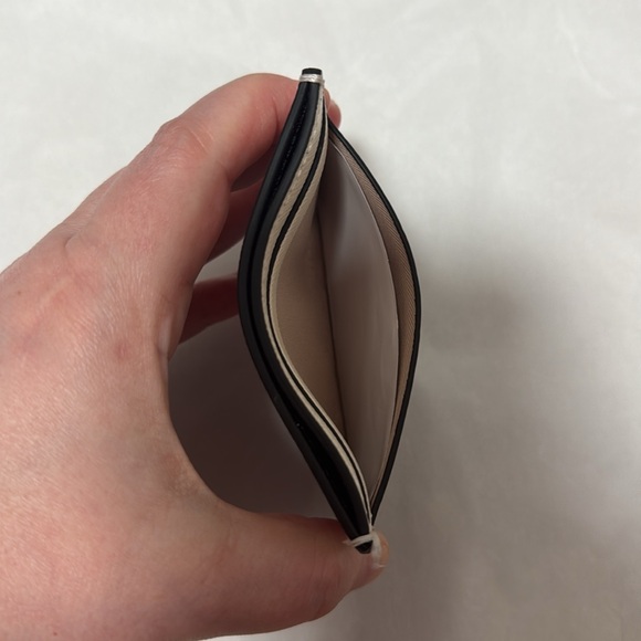 NWT Kate Spade Madison Color-block Small Slim Card Holder in Platinum Grey/Cream - Picture 7 of 8